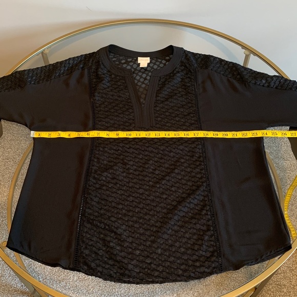 Chico’s Sheer Black Top Chico’s Elegant Top - Picture 11 of 16